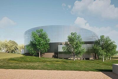 Vélodrome : vue du comité de Bretagne de cyclisme - Agrandir l'image (fenêtre modale)